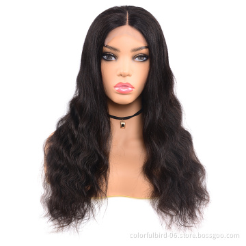 Top Quality Cheap Closure Wigs Human Hair 5*5 Lace Front Wig Pre Plucked Colored human hair closure body wave wigs